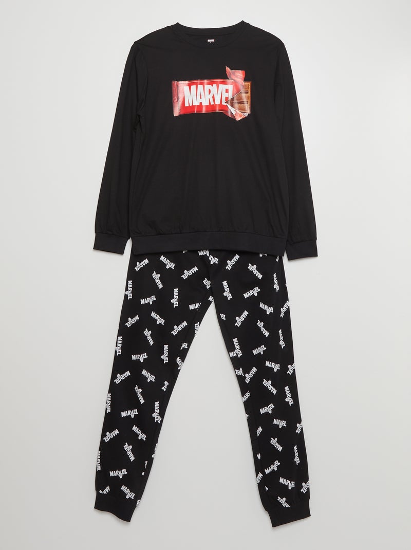 Lange pyjama 'Marvel' - 2-delig ZWART - Kiabi