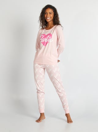 Lange pyjama met 'Barbie'-print