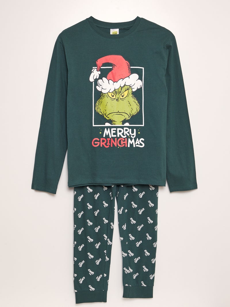 Lange pyjama met De Grinch-print - 2-delig GROEN - Kiabi