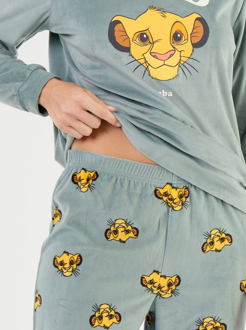 Lange pyjama met 'Disney'-print - 2-delig Groen - Kiabi