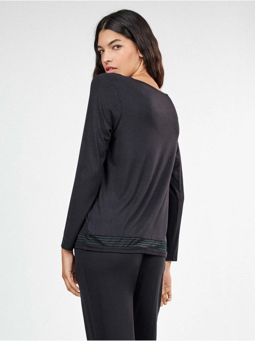 Lange pyjama met galon detail - Kiabi Lange pyjama met galon detail - Kiabi