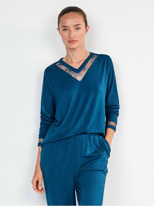 Lange pyjama met kantdetail - Kiabi Lange pyjama met kantdetail - Kiabi