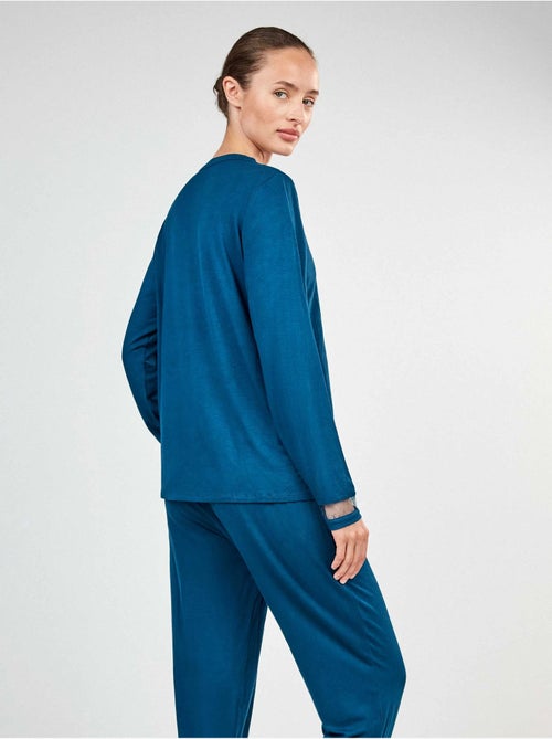 Lange pyjama met kantdetail - Kiabi Lange pyjama met kantdetail - Kiabi