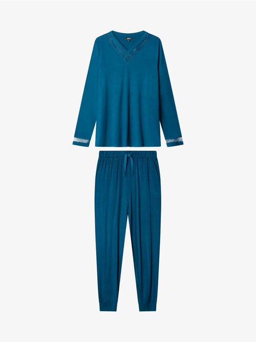 Lange pyjama met kantdetail - Kiabi Lange pyjama met kantdetail - Kiabi