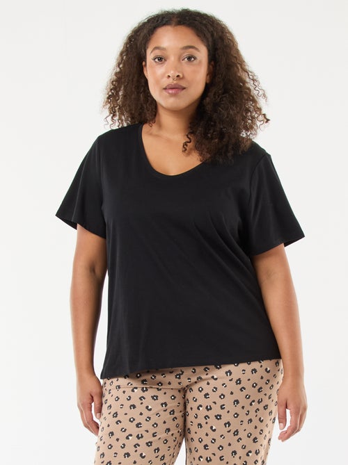 Lange pyjama met luipaardprint - 2-delig - Kiabi