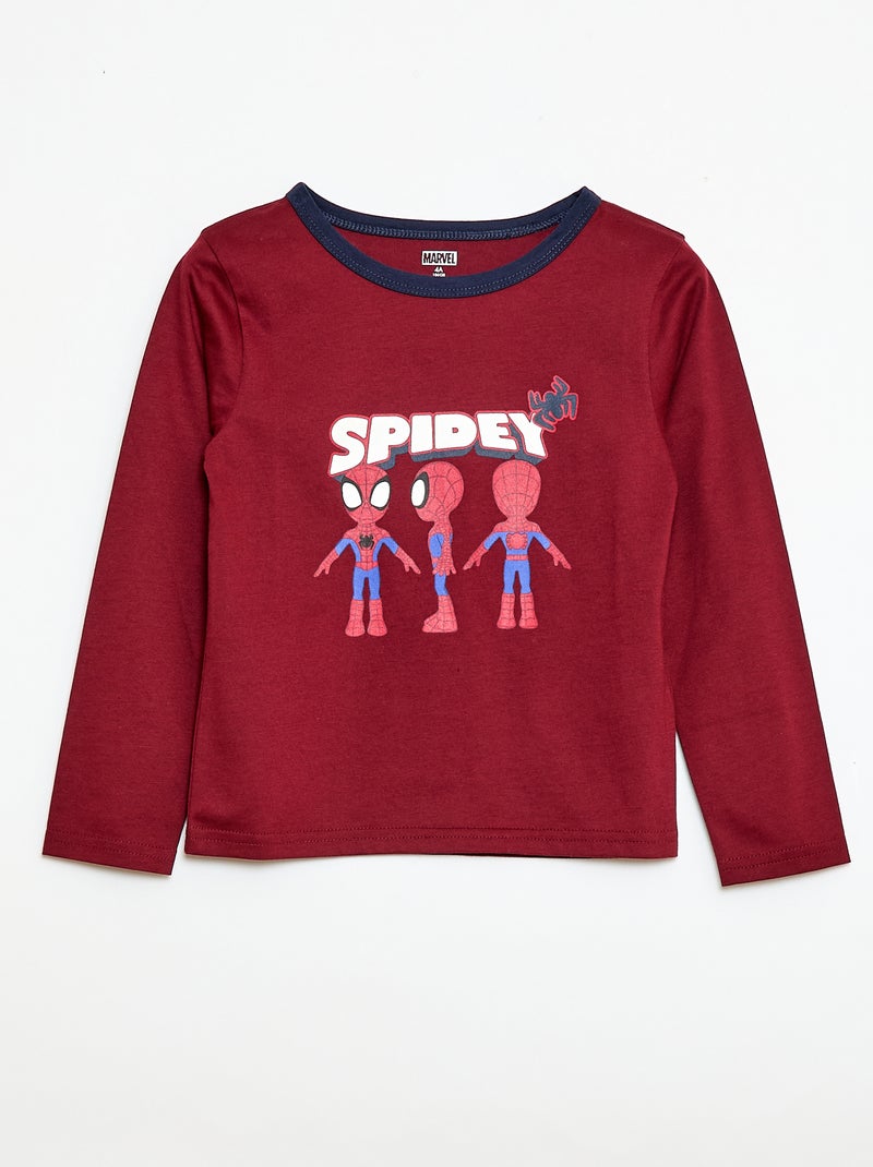 Lange pyjama met 'Marvel'-print Rood - Kiabi