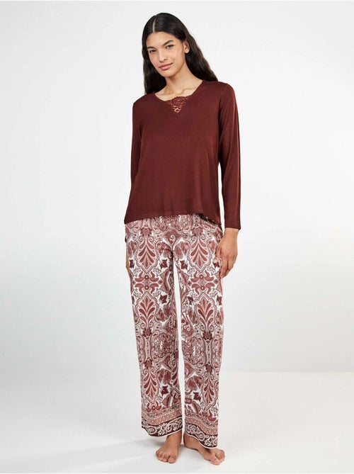 Lange pyjama met paisley print - Kiabi Lange pyjama met paisley print - Kiabi