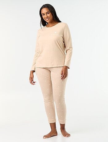 Lange pyjama met print - 2-delig