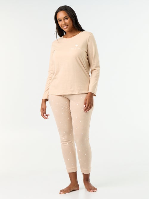 Lange pyjama met print - 2-delig - Kiabi