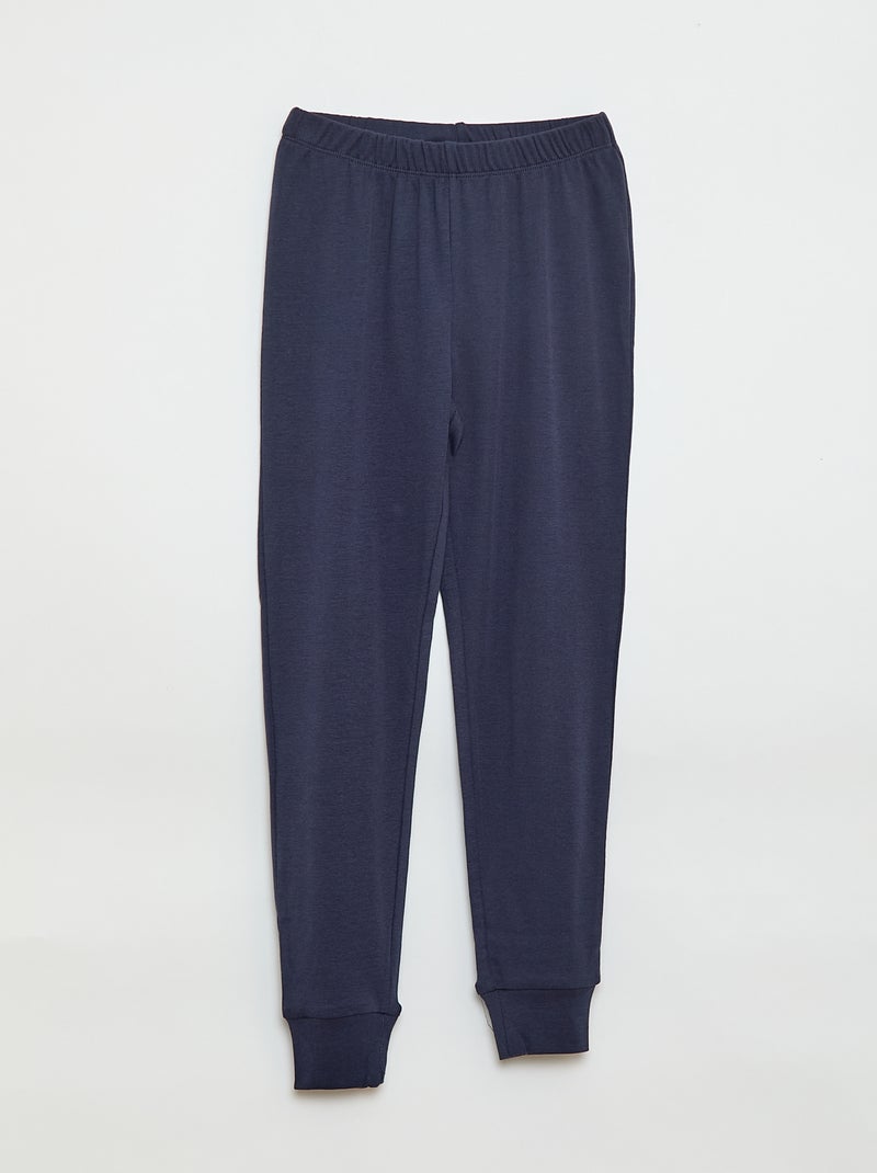 Lange pyjama met print - 2-delig Biege - Kiabi