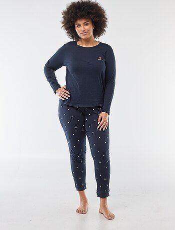 Lange pyjama met print - 2-delig