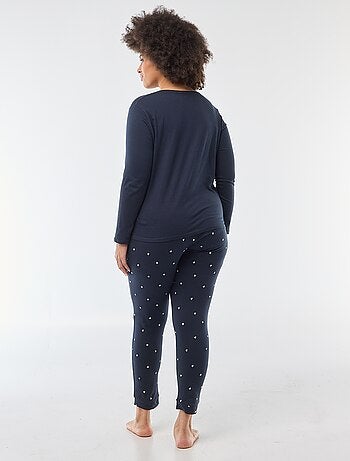 Lange pyjama met print - 2-delig