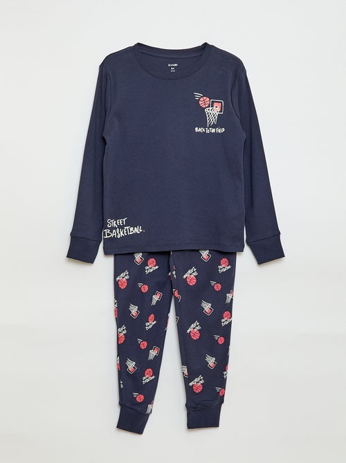 Lange pyjama met print - 2-delig - Kiabi