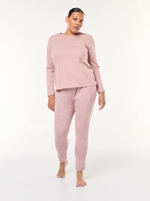 Lange pyjama met print - 2-delig - Kiabi