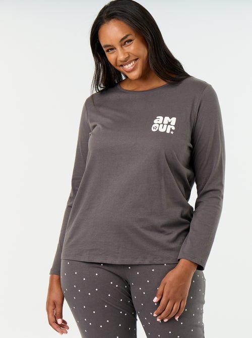 Lange pyjama met print - 2-delig - Kiabi
