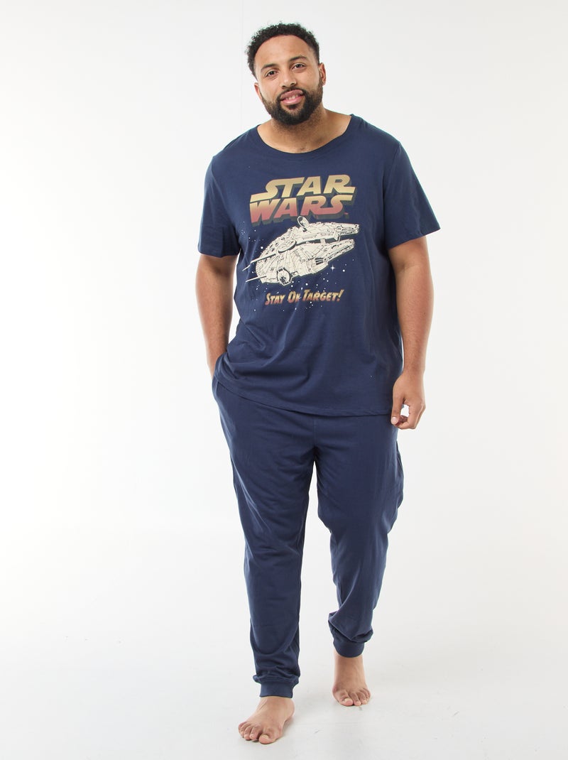 Lange pyjama met print 'Star Wars' - 2-delig Blauw - Kiabi