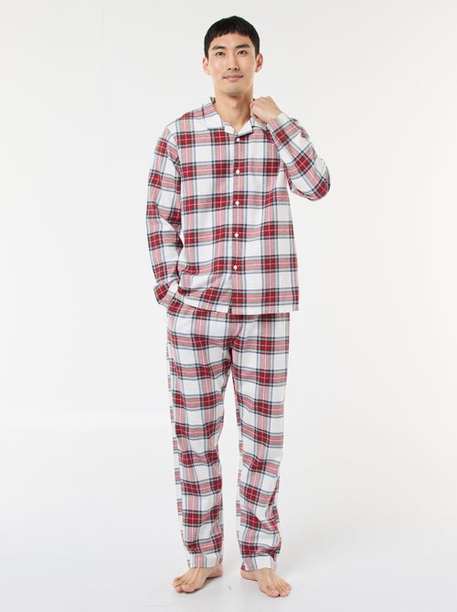 Lange pyjama met ruitjesprint - 2-delig - Kiabi Lange pyjama met ruitjesprint - 2-delig - Kiabi