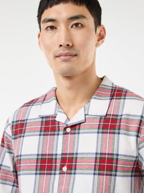 Lange pyjama met ruitjesprint - 2-delig - Kiabi Lange pyjama met ruitjesprint - 2-delig - Kiabi