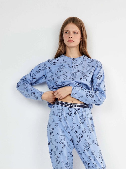 Lange pyjama met snoopy print - Kiabi Lange pyjama met snoopy print - Kiabi