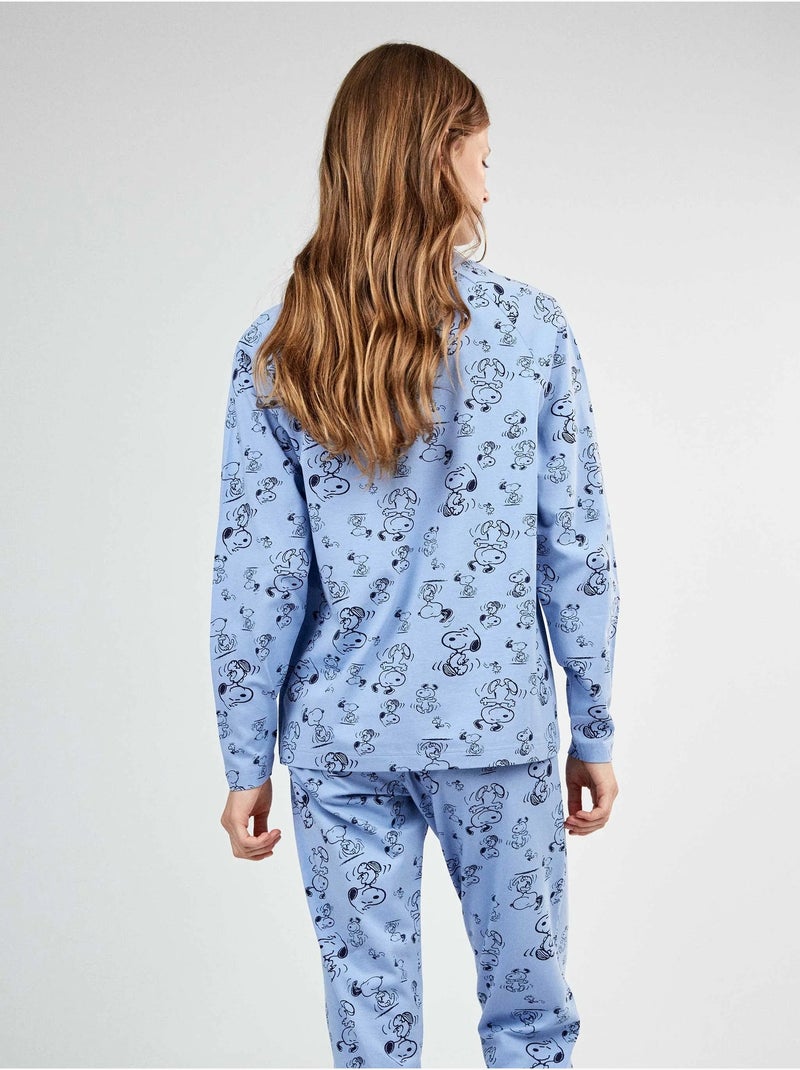 Lange pyjama met snoopy print Multicolor - Kiabi