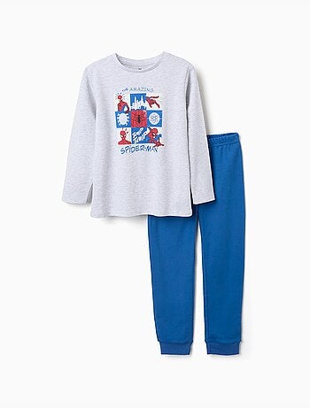 Lange pyjama met spider-man glow-in-the-dark print