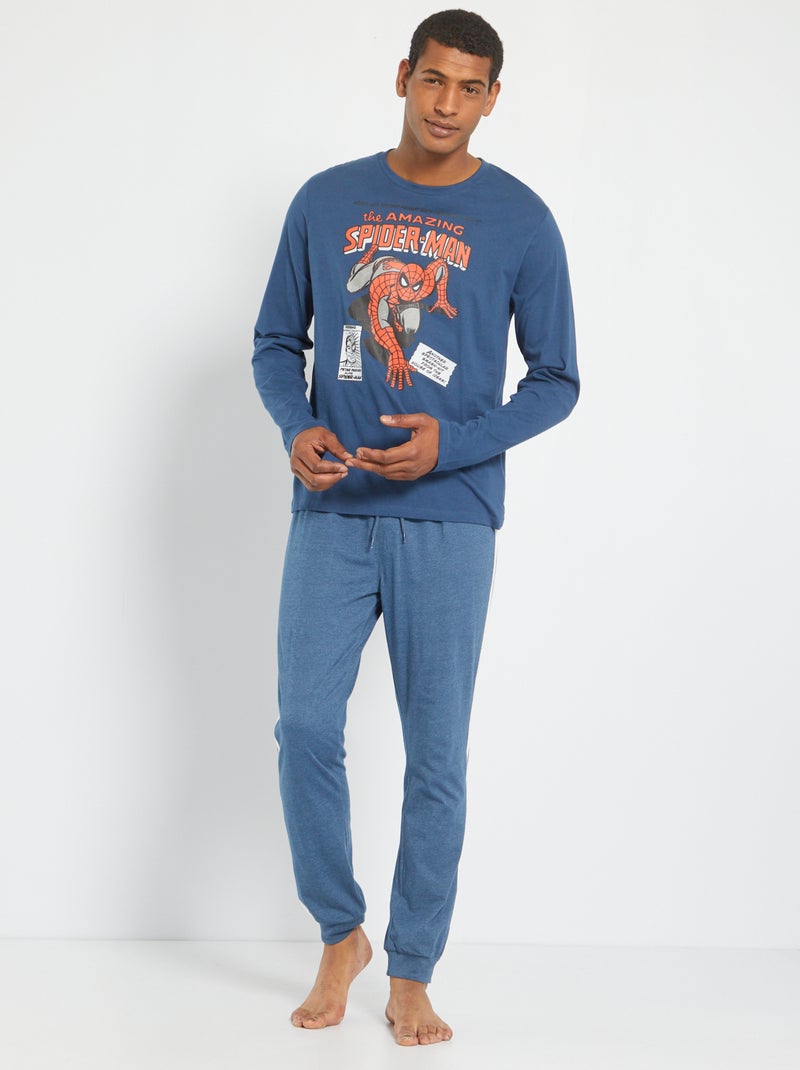 Lange pyjama met 'Spider-Man' van 'Marvel' - 2-delig BLAUW - Kiabi