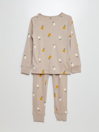 Lange pyjama met T-shirt + broek - 2-delig