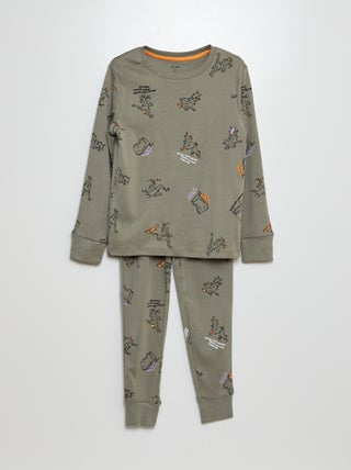 Lange pyjama met T-shirt + broek - 2-delig