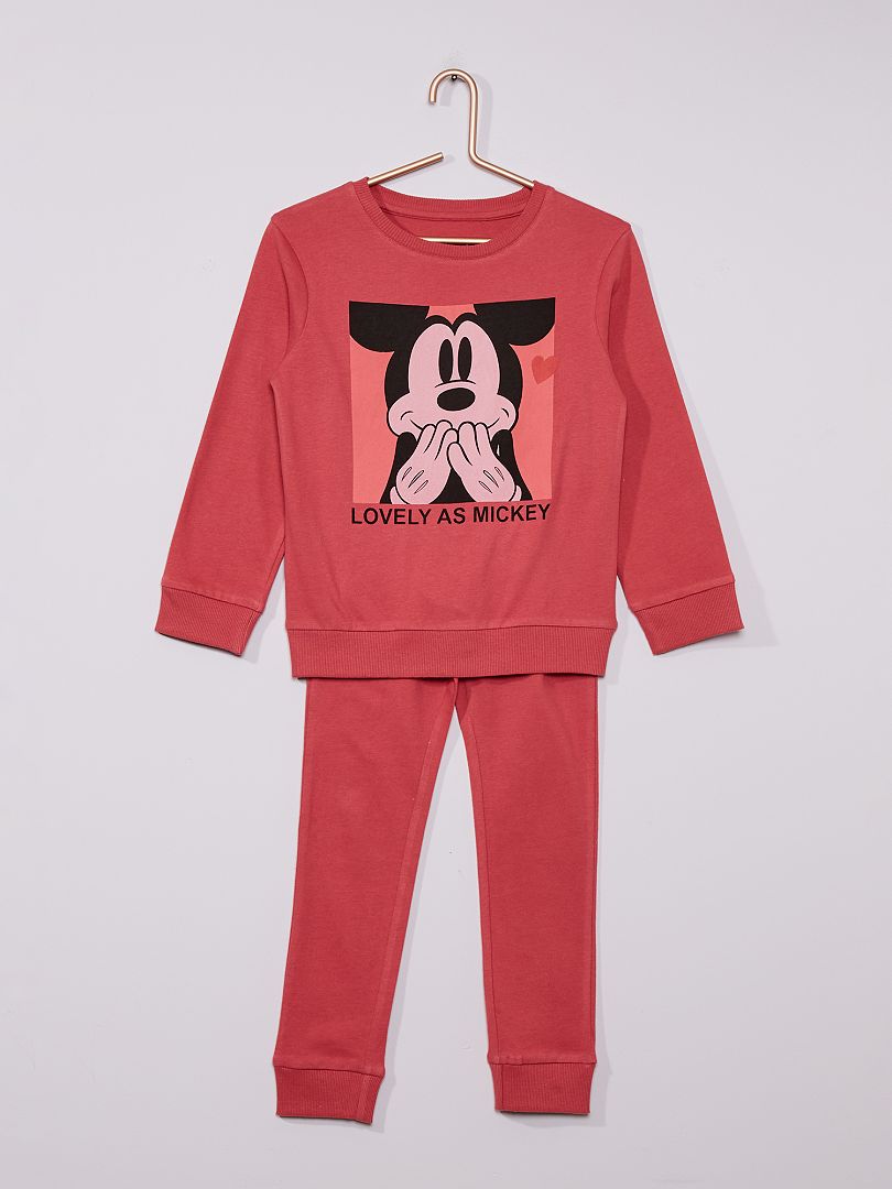 Lange pyjama 'Mickey' roze - Kiabi