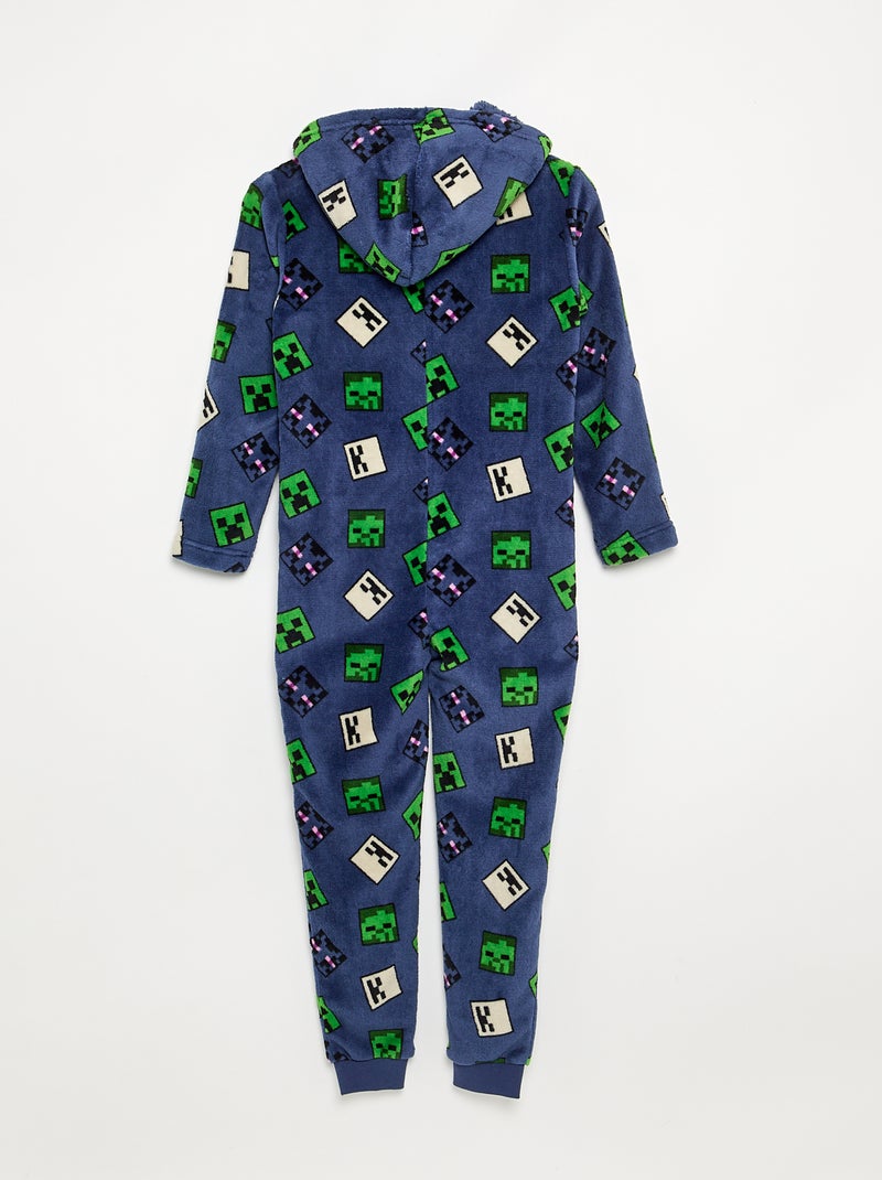 Lange pyjama-overall 'Minecraft' Blauw - Kiabi