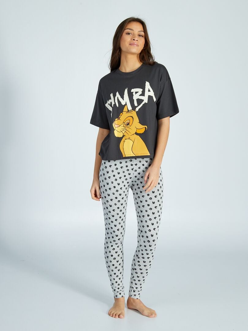 Lange pyjama 'Simba' - 2-delig ZWART - Kiabi