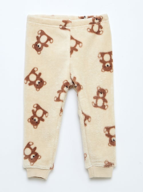 Lange pyjama van fleece - 2-delig - Kiabi