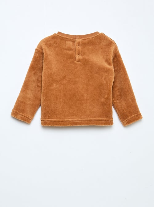 Lange pyjama van fleece - 2-delig - Kiabi