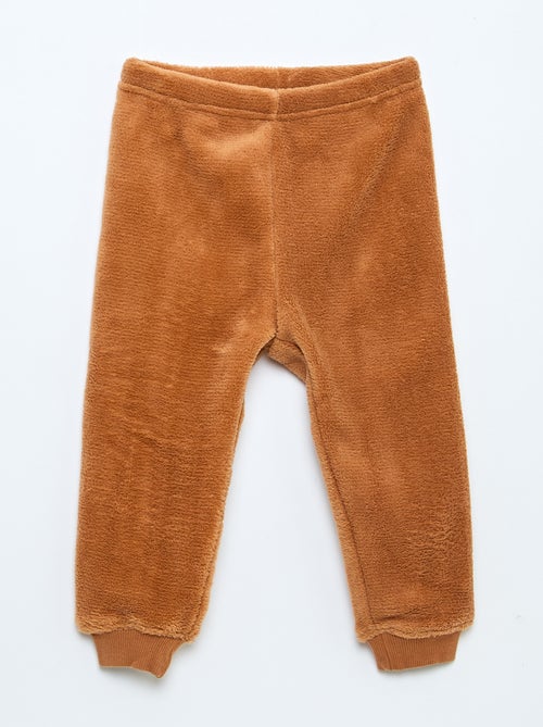 Lange pyjama van fleece - 2-delig - Kiabi