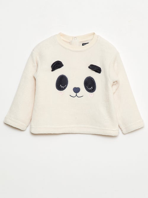 Lange pyjama van fleece - 2-delig - Kiabi