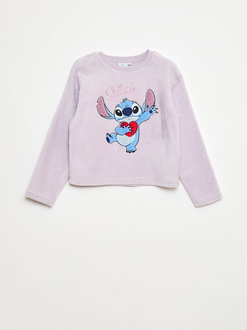 Lange pyjama van fleece met 'Stitch' 'Disney' - 2-delig - Kiabi