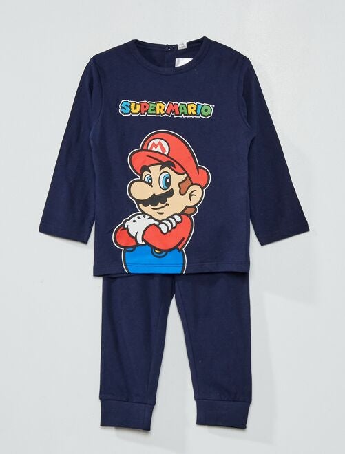 Lange pyjama van jersey met Mario Kart-print - Kiabi