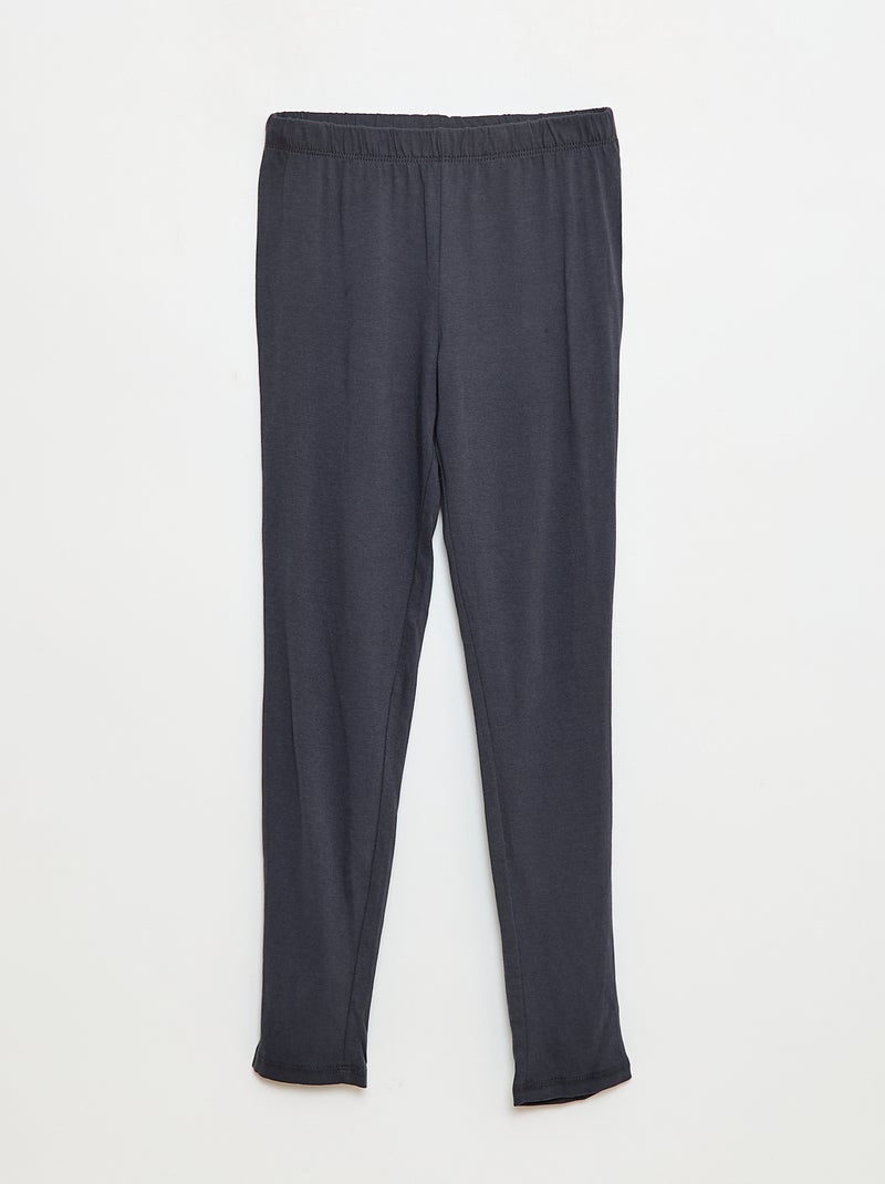 Lange pyjama van jersey met print - 2-delig Bruin - Kiabi