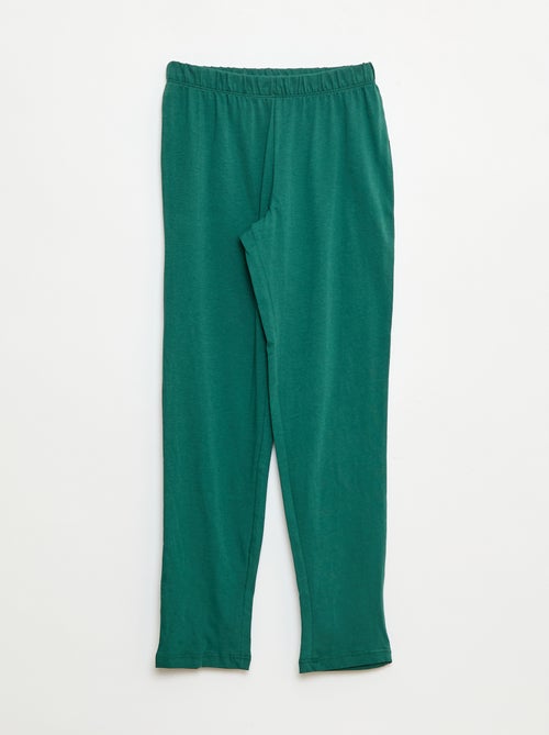 Lange pyjama van jersey met print - 2-delig - Kiabi