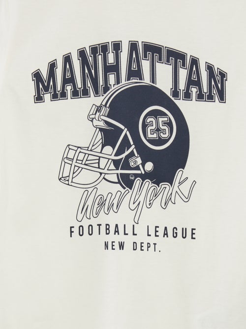 Lange pyjama van jerseystof met print - 2-delig - Kiabi