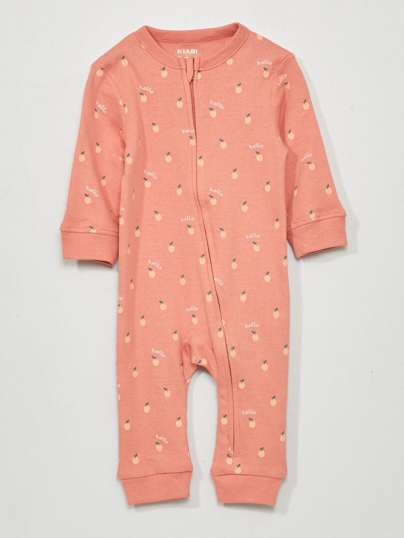 Lange pyjama van jerseystof met print ROSE - Kiabi