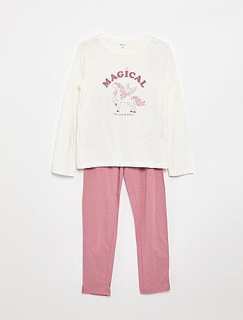 Lange pyjama van katoenen jerseytricot - 2-delig