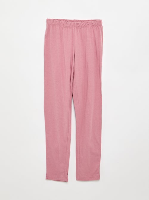 Lange pyjama van katoenen jerseytricot - 2-delig - Kiabi Lange pyjama van katoenen jerseytricot - 2-delig - Kiabi
