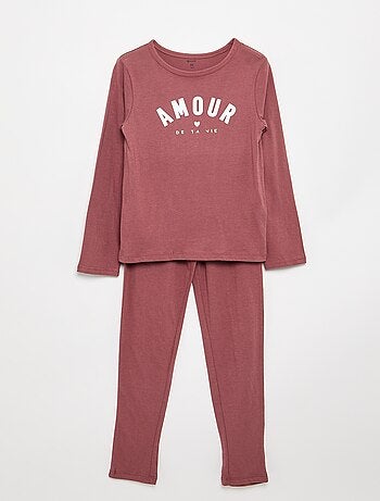 Lange pyjama van katoenen jerseytricot - 2-delig