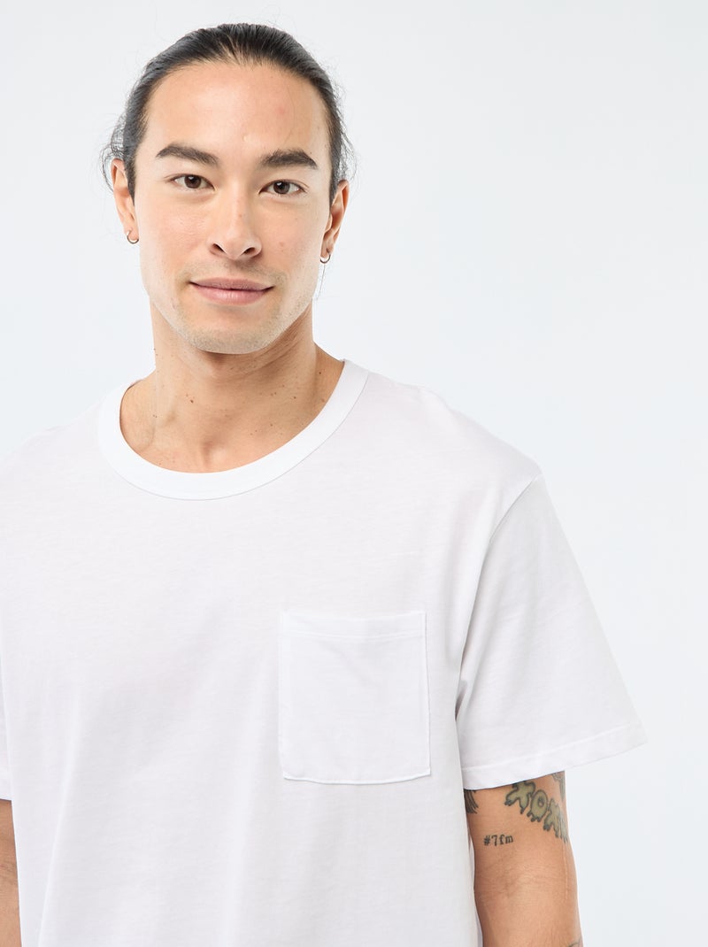 Lange pyjama van popeline - 2-delig Blauw - Kiabi