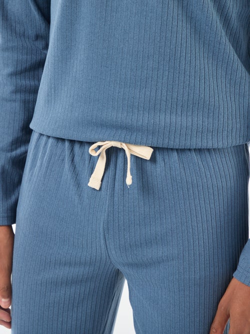 Lange pyjama van tricot - 2-delig - Kiabi