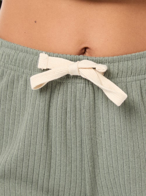 Lange pyjama van tricot - 2-delig - Kiabi