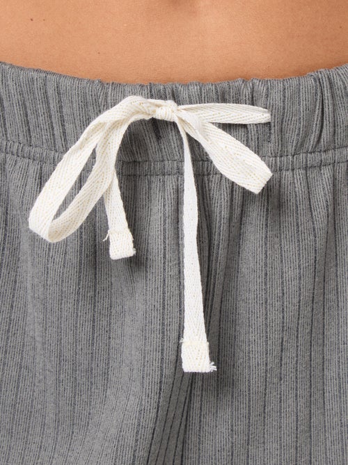 Lange pyjama van tricot - 2-delig - Kiabi