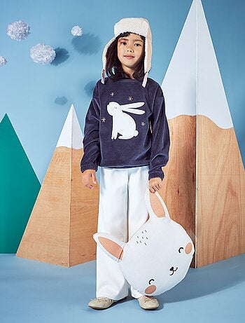 Lange pyjama van velours - 2-delig - Kiabi