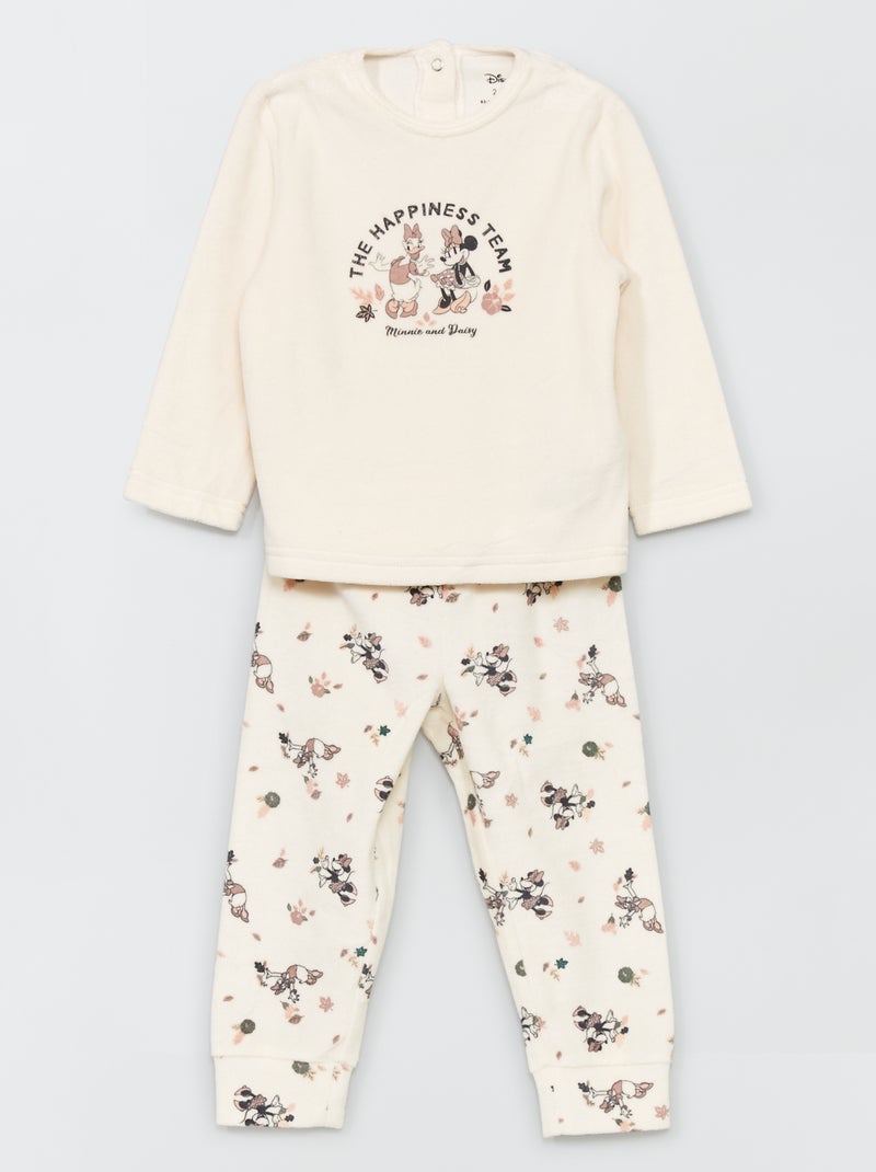 Lange pyjama van velours 'Disney' - 2-delig minnie - Kiabi